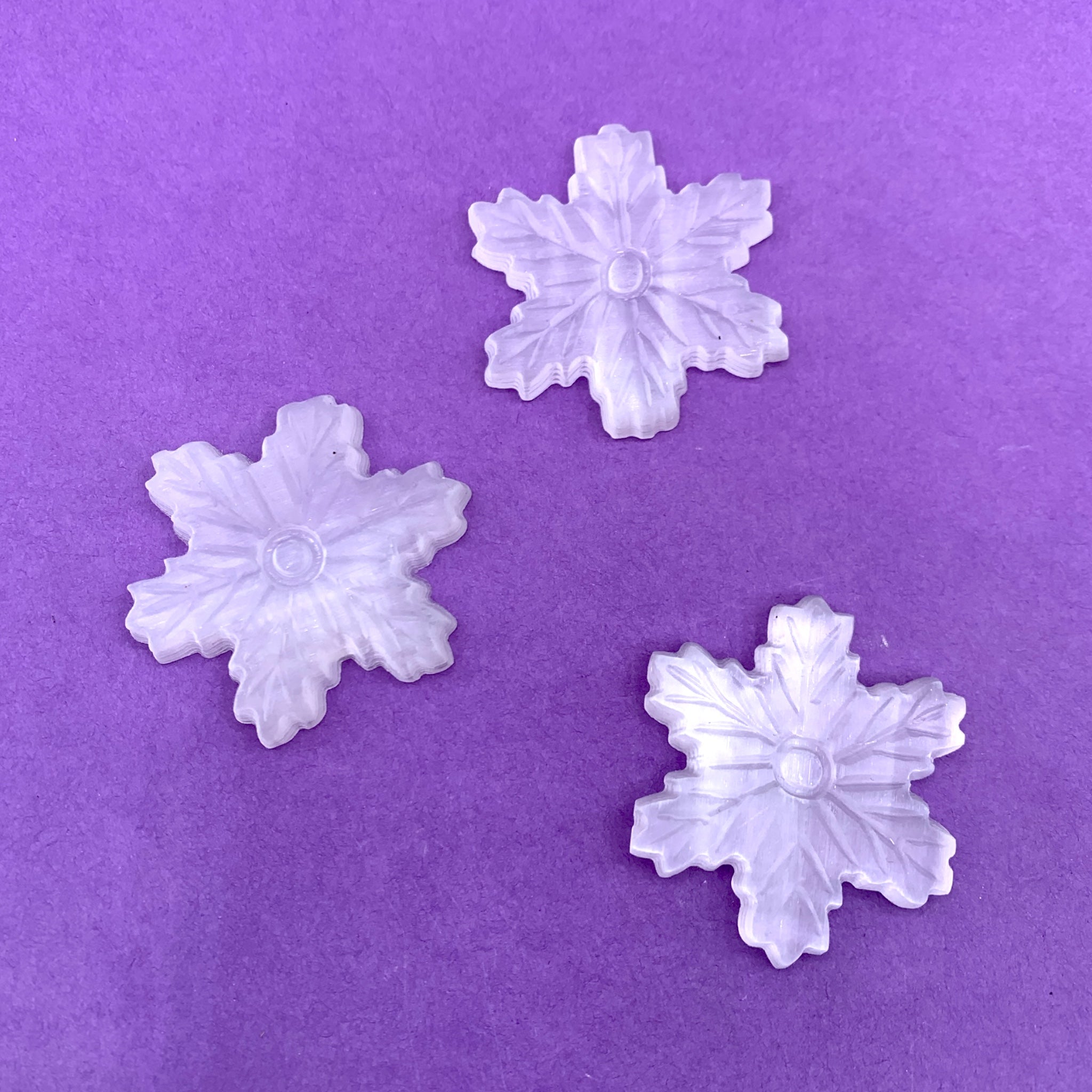 Selenite Snowflake $12